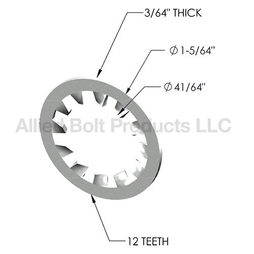 5/8" INTERNAL TOOTH LOCK WASHER ZINC PLATED Allied Bolt Products LLC