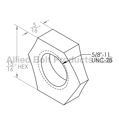 5/8" CONCAVE HEX LOCKNUT Allied Bolt Products LLC