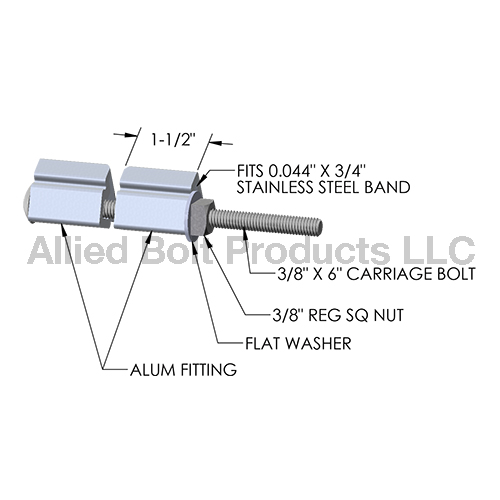 3/4" BANDING CLAMP ASSEMBLY Allied Bolt Products LLC