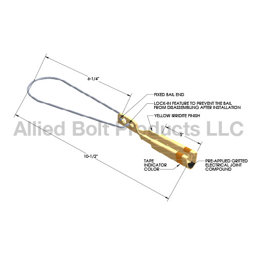 SMALL (2 6) WEDGE CLAMP W/ IRRIDITE Allied Bolt Products LLC